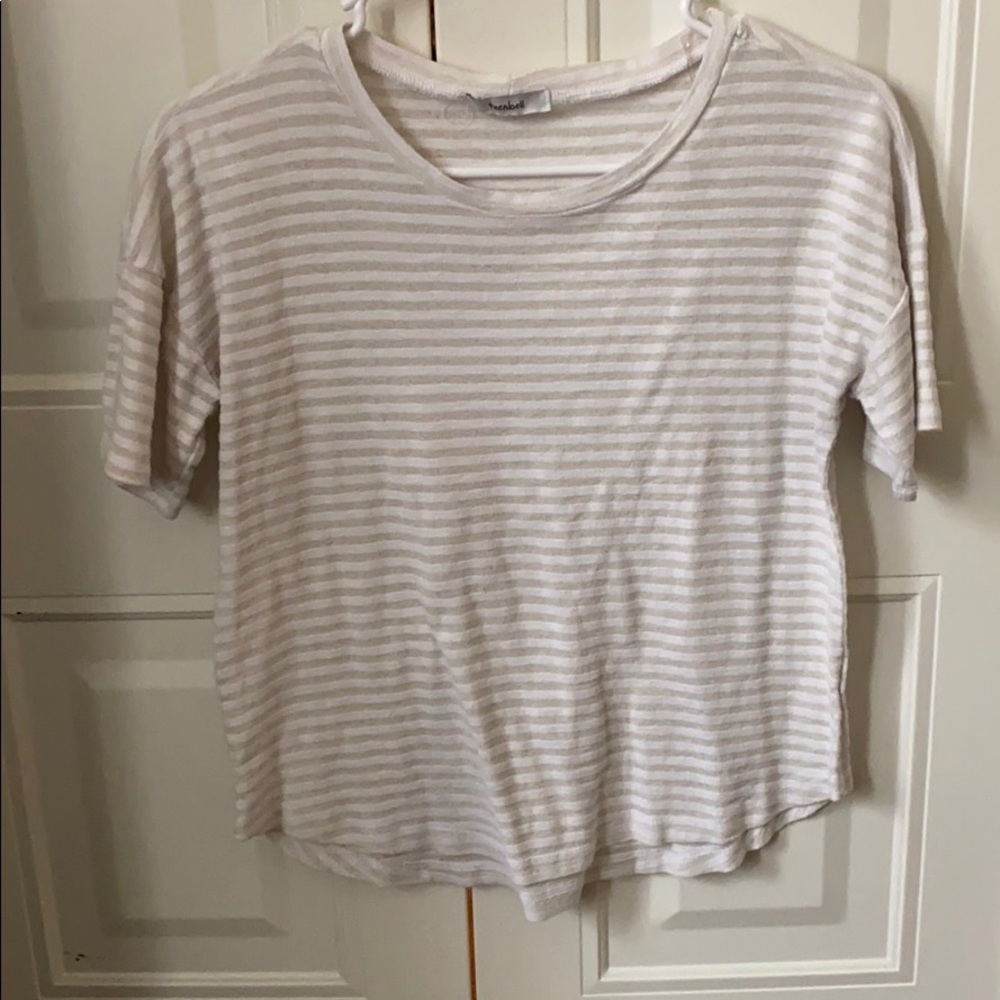 Cropped striped tee